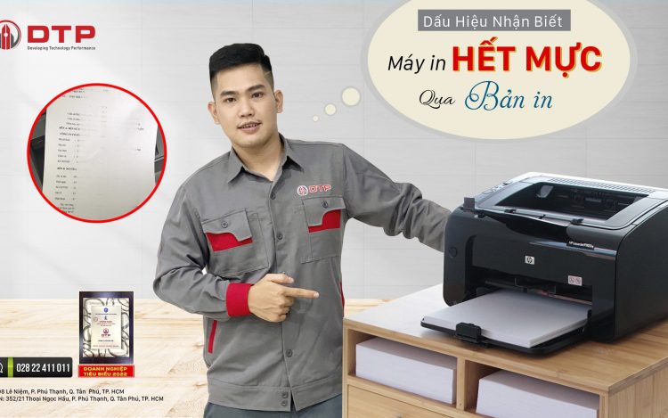 Dấu hiệu nhận biết máy in hết mực qua bản in