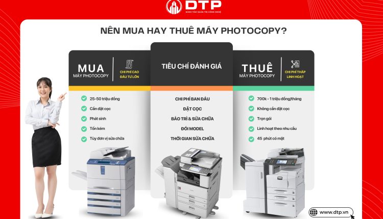 Dịch vụ cho thuê máy photocopy tại DTP