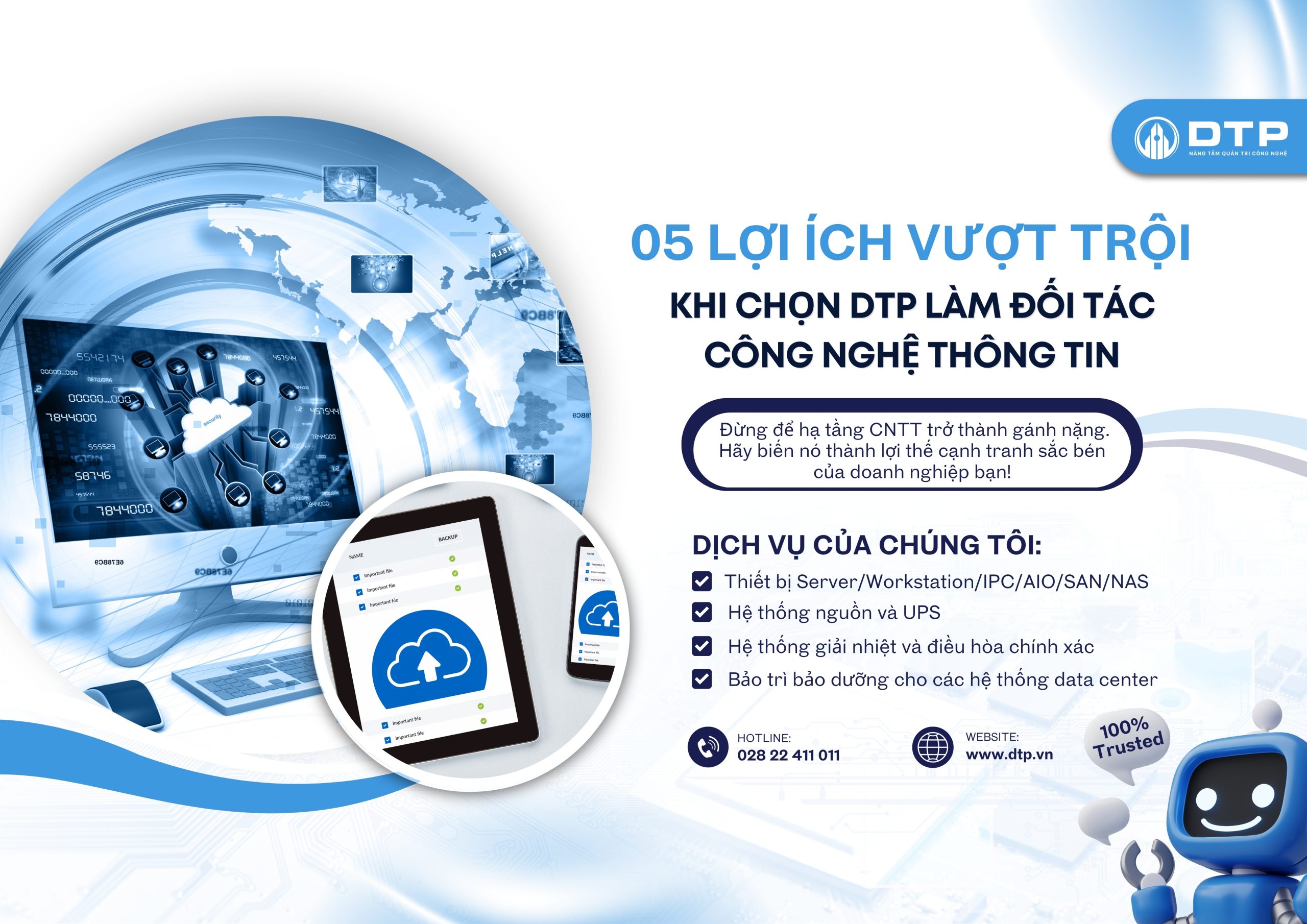 Giải pháp hạ tầng CNTT cho doanh nghiệp từ DTP Corp