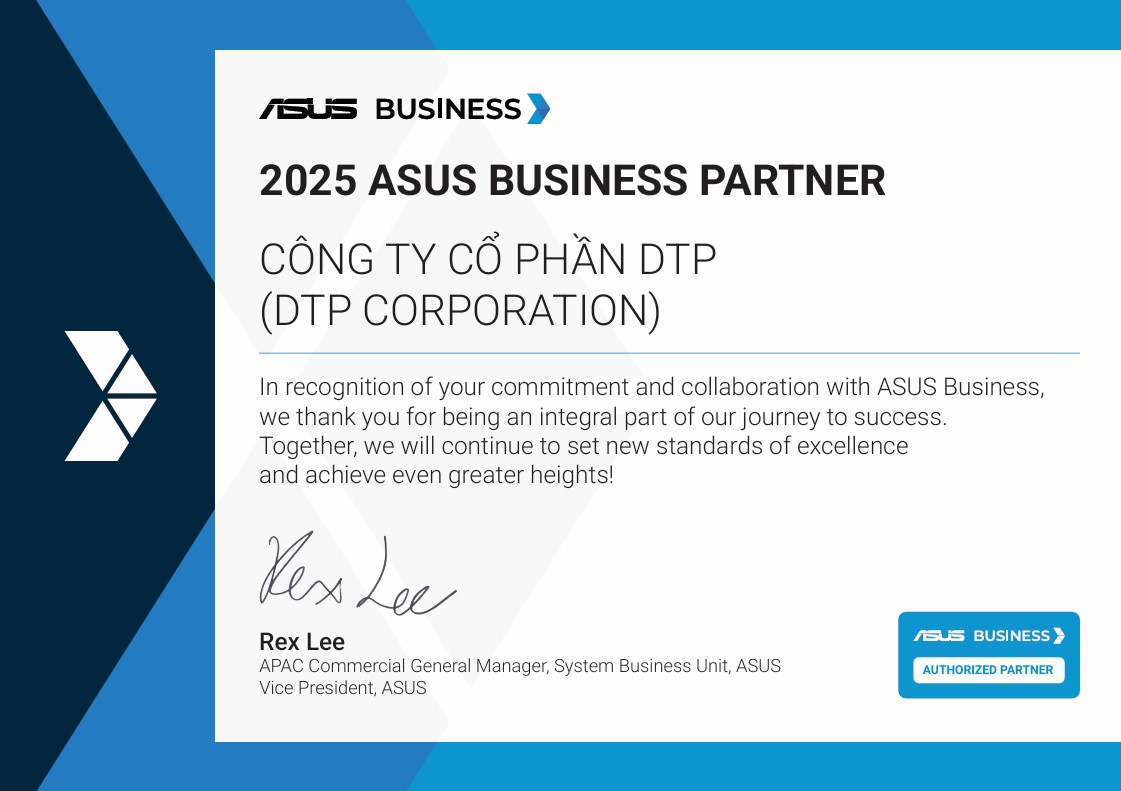 chứng nhận ASUS - DTP