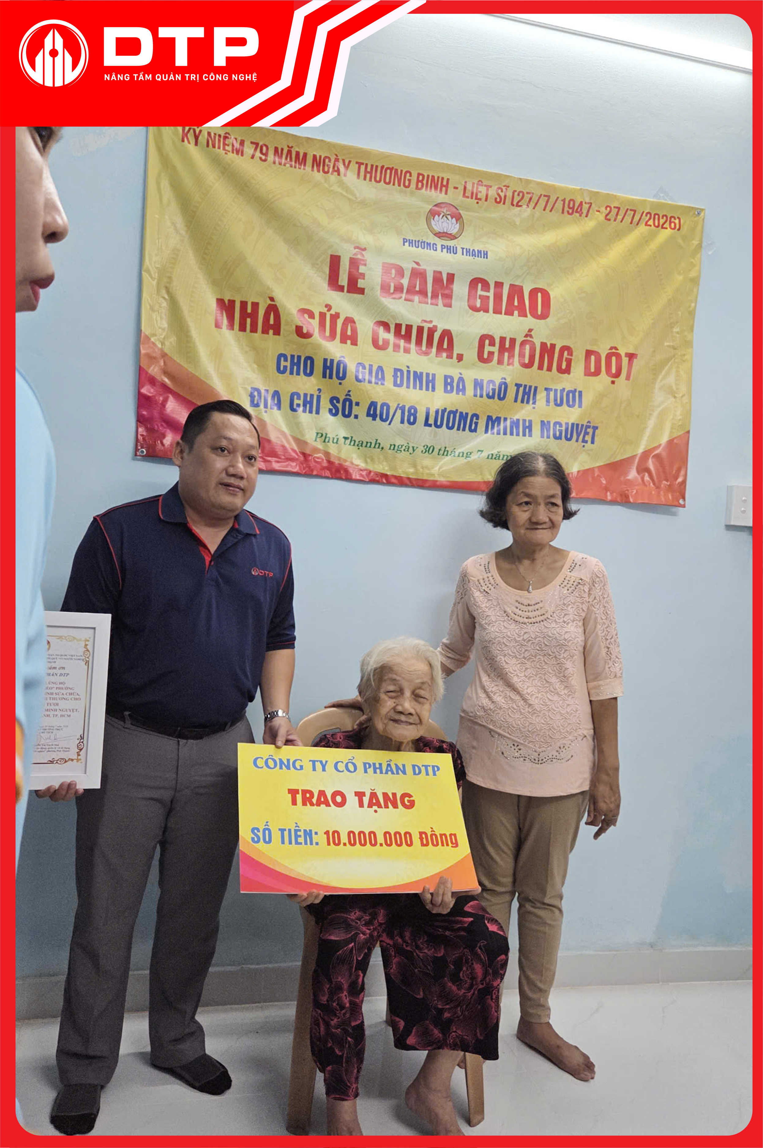 Lễ bàn giao nhà sửa chữa, chống dột
